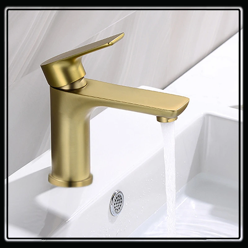 Brushed Gold Bathroom Basin Faucet Stainless Steel Sink Mixer Hot and Cold Mixer Kitchen Gourmet Faucets Black Luxury Vanity Tap
Brushed Gold Bathroom Basin Faucet Stainless Steel Sink Mixer Hot and Cold Mixer Kitchen Gourmet Faucets Black Luxury Vanity Tap