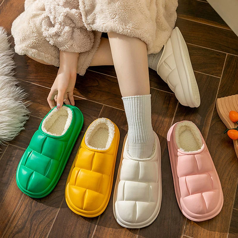 Winter Warm Women Slippers Waterproof Plush Cotton Shoes Indoor Home Non-Slip Thick Sole Soft Furry Shoes For Couples
Winter Warm Women Slippers Waterproof Plush Cotton Shoes Indoor Home Non-Slip Thick Sole Soft Furry Shoes For Couples