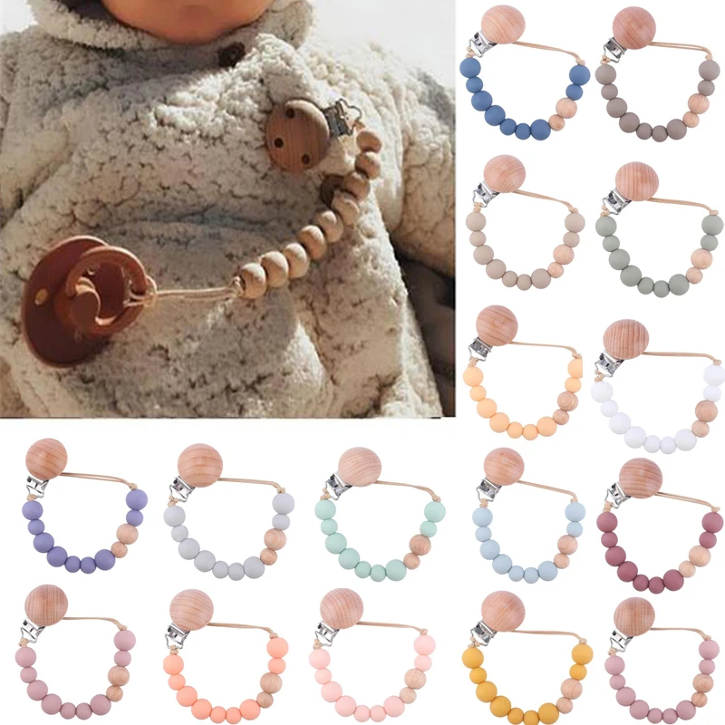 Personalized Handmade Beech Pacifier Clips Holder Chain Silicone Crown Pacifier Chains Baby Teether Teething Chain Gift
Personalized Handmade Beech Pacifier Clips Holder Chain Silicone Crown Pacifier Chains Baby Teether Teething Chain Gift