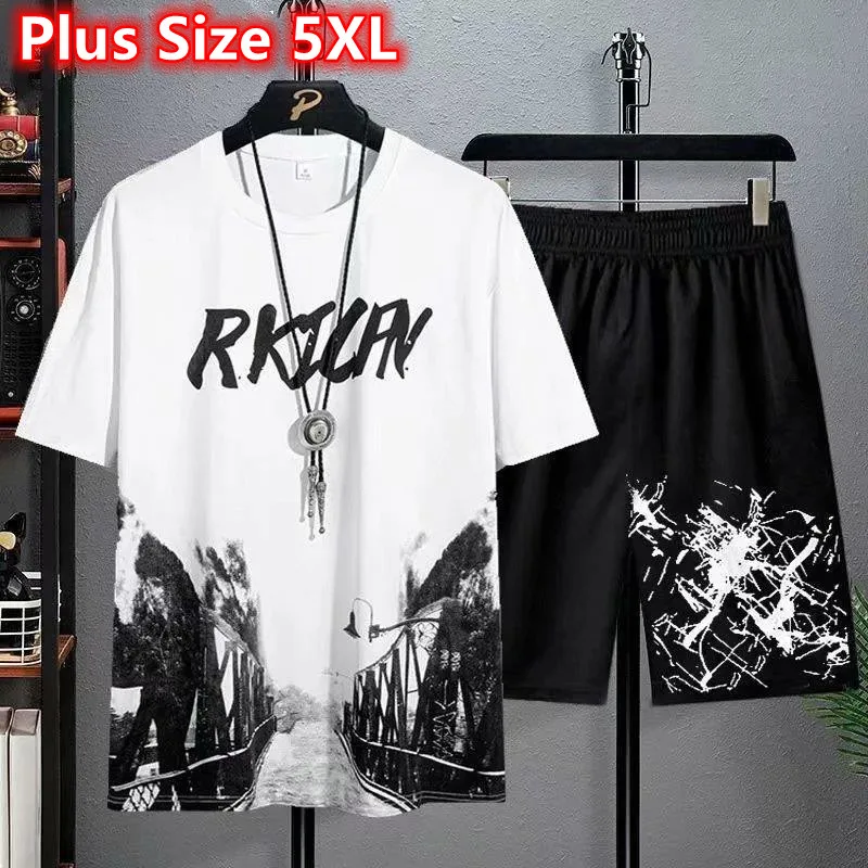 2022 Summer Men's 2Pcs Sets Men Ice Silk Short Sleeve Shirts with Shorts Male Plus Size 5XL Harajuku Hip Hop Tracksuits Men
2022 Summer Men's 2Pcs Sets Men Ice Silk Short Sleeve Shirts with Shorts Male Plus Size 5XL Harajuku Hip Hop Tracksuits Men