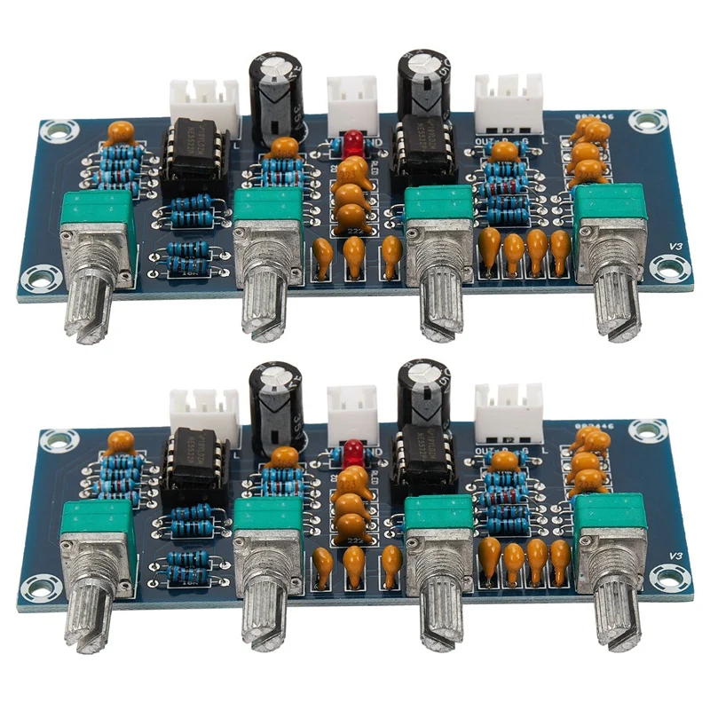 2X NE5532 Tone Board Preamp Pre-Amp With Treble Bass Volume Adjustment Pre-Amplifier Tone Controller For Amplifier Board
2X NE5532 Tone Board Preamp Pre-Amp With Treble Bass Volume Adjustment Pre-Amplifier Tone Controller For Amplifier Board