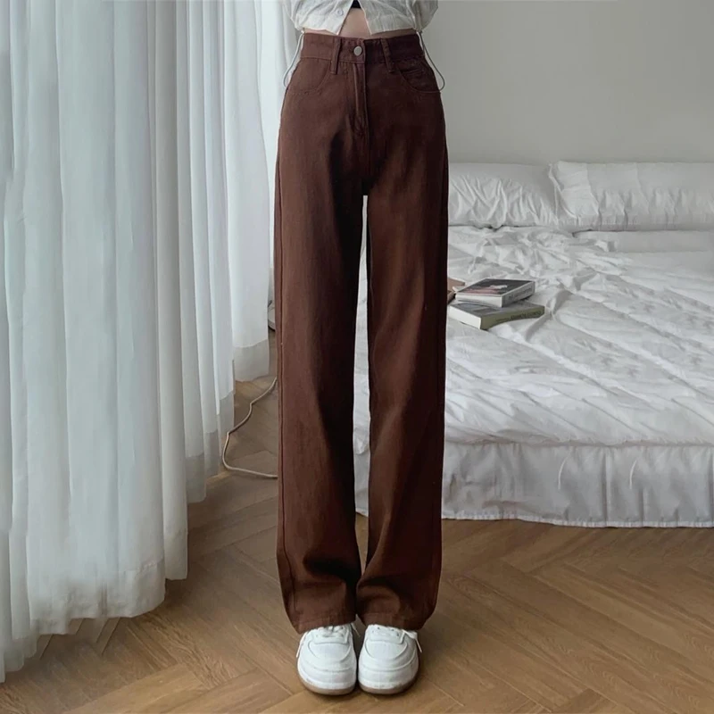 Summer Women Brown Jeans High Waist Loose Straight Wide Leg Denim Female Casual Streetwear Vintage Baggy Trouser high waisted
Summer Women Brown Jeans High Waist Loose Straight Wide Leg Denim Female Casual Streetwear Vintage Baggy Trouser high waisted