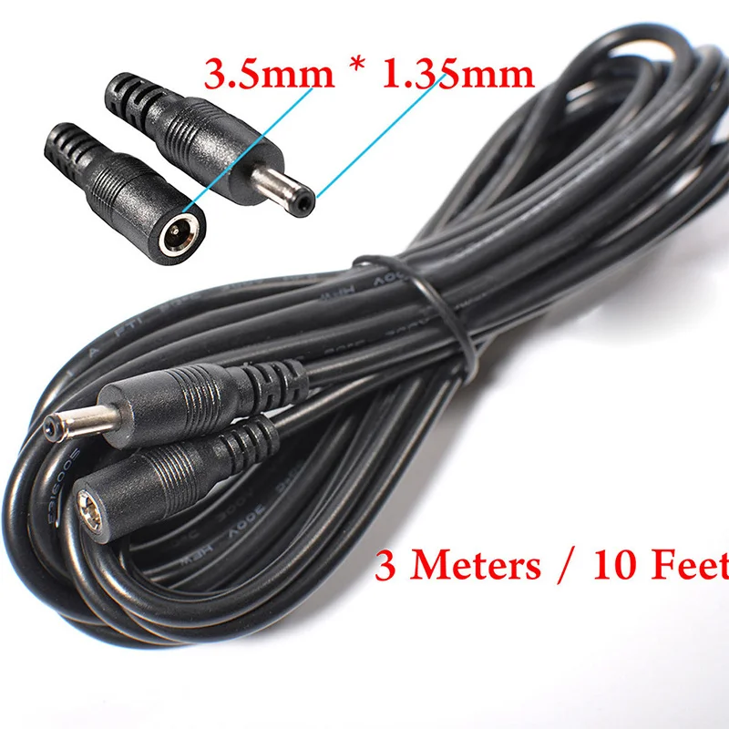 DC 5V Power Adapter Extension Cable 3.5x1.35MM Male Female Power Cord Extend Wire 3meters Cable For CCTV Camera Router
DC 5V Power Adapter Extension Cable 3.5x1.35MM Male Female Power Cord Extend Wire 3meters Cable For CCTV Camera Router