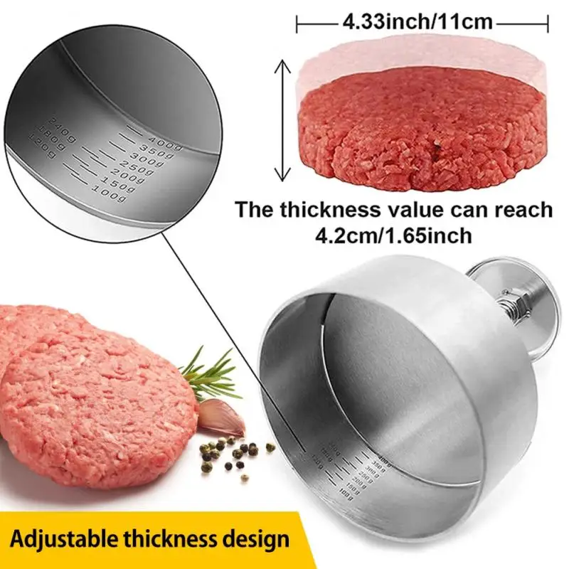 Pork Beef Burger Press Manual Meat Tool 304 Stainless Steel For Grill Griddle Hamburger Press Kitchen Accessories Tools
Pork Beef Burger Press Manual Meat Tool 304 Stainless Steel For Grill Griddle Hamburger Press Kitchen Accessories Tools