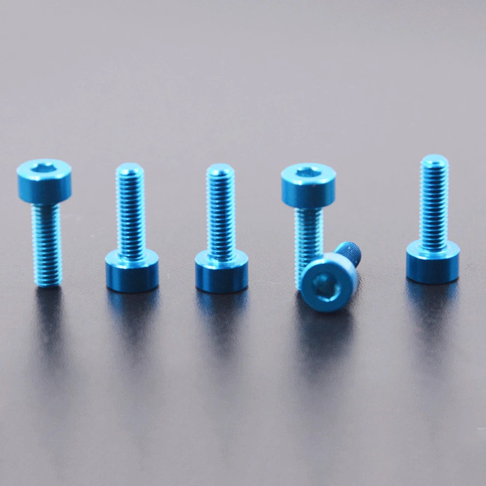 Light Blue M3 x 6 8 10mm 7075 Aluminum Alloy Cap Head Screw Bolts Hex Allen Socket For Model Aircraft Car DIY
Light Blue M3 x 6 8 10mm 7075 Aluminum Alloy Cap Head Screw Bolts Hex Allen Socket For Model Aircraft Car DIY