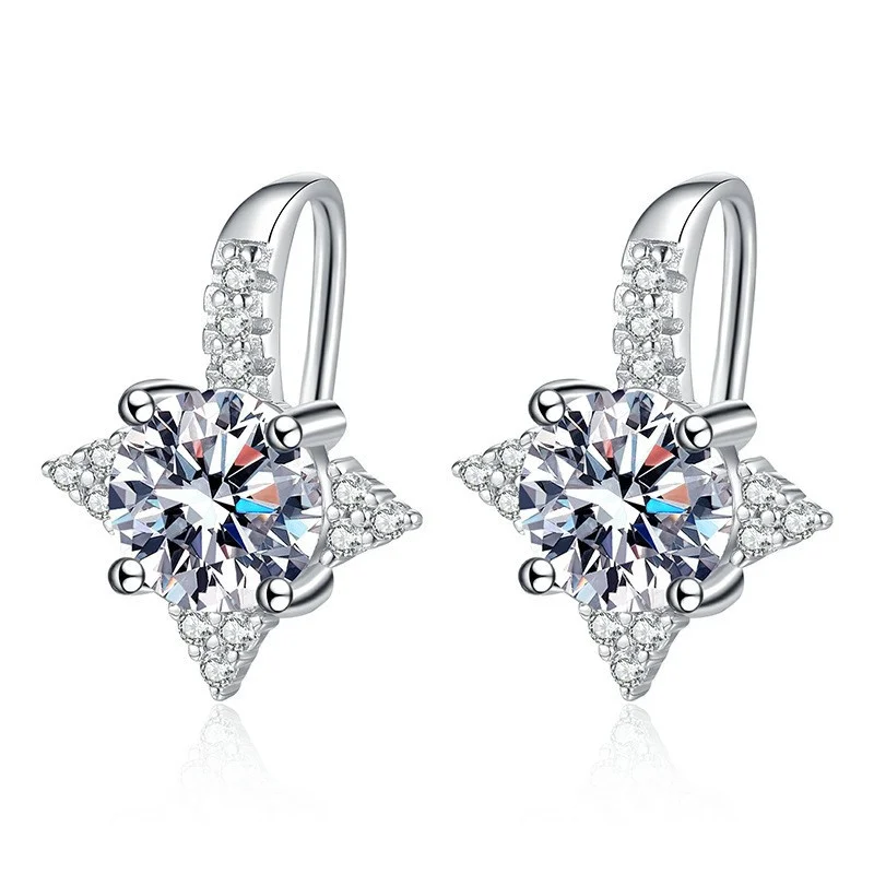 ZFSILVER Fashion s925 Silver Moissanite Classic Exquisite Color D Star Earrings Charm Women Accessories Party Jewelry Gifts E092
ZFSILVER Fashion s925 Silver Moissanite Classic Exquisite Color D Star Earrings Charm Women Accessories Party Jewelry Gifts E092