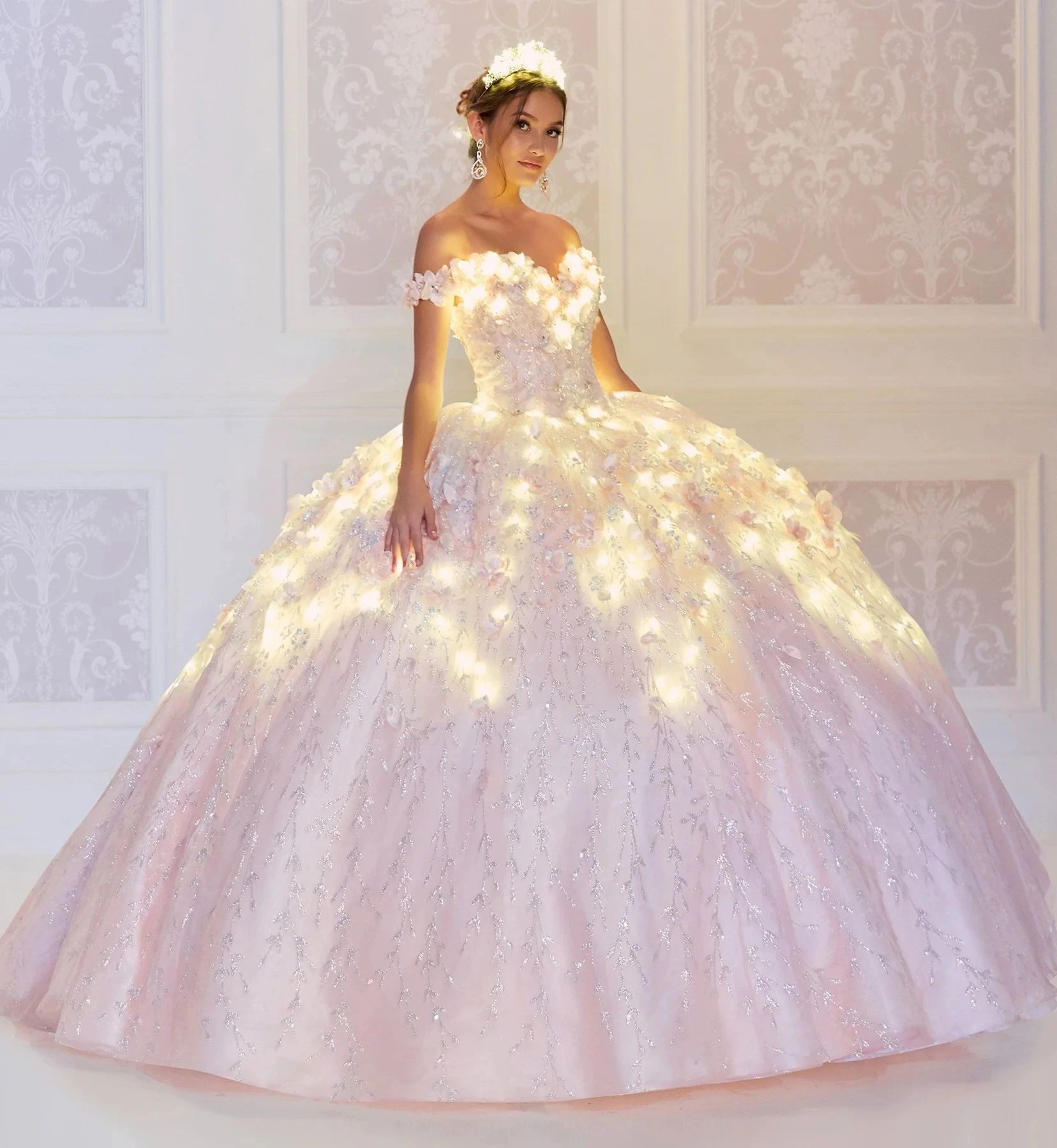 Pink Puffy Quinceanera Dresses Ball Gown Off The Shoulder Tulle Flowers Beaded Mexican Sweet 16 Dresses 15 Anos
Pink Puffy Quinceanera Dresses Ball Gown Off The Shoulder Tulle Flowers Beaded Mexican Sweet 16 Dresses 15 Anos