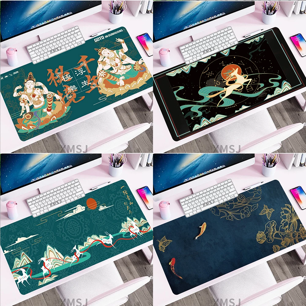 China Dunhuang Art Style Large Mouse Pad Laptop Gaming Mouse Pad Gaming Accessories Keyboard Gamer Anti-Slip Mouse Pad Xxl Desks
China Dunhuang Art Style Large Mouse Pad Laptop Gaming Mouse Pad Gaming Accessories Keyboard Gamer Anti-Slip Mouse Pad Xxl Desks