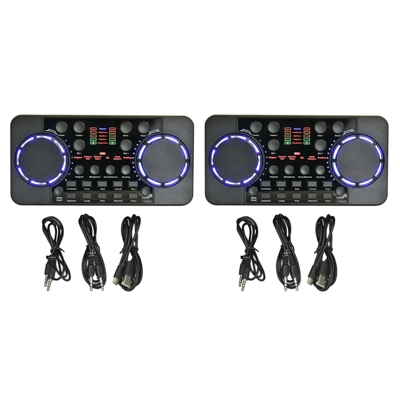 2X V300 PRO Sound Card 10 Sound Effects Bluetooth Noise Reduction Audio Mixers Headset Mic Voice Control For Phone PC
2X V300 PRO Sound Card 10 Sound Effects Bluetooth Noise Reduction Audio Mixers Headset Mic Voice Control For Phone PC