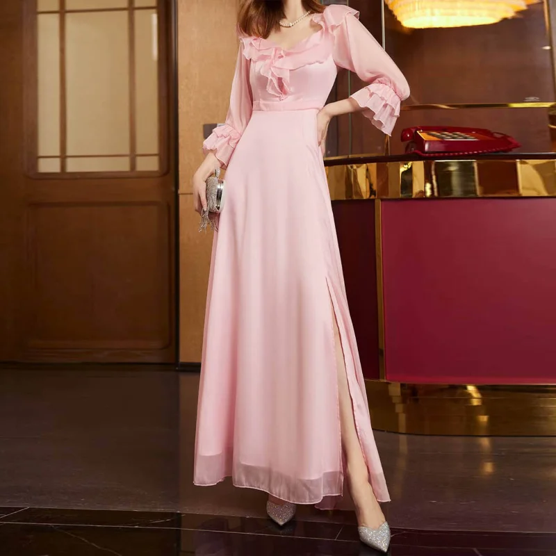 Elegant Corset Evening Dress Women Sexy Fashion Long Sleeve V Neck High Waist Slit Party Cocktail Dress Prom Gown
Elegant Corset Evening Dress Women Sexy Fashion Long Sleeve V Neck High Waist Slit Party Cocktail Dress Prom Gown