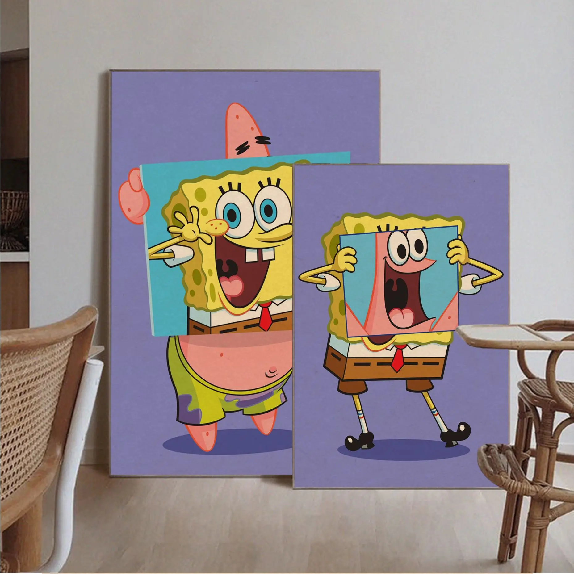 BANDAI Cute SpongeBob DIY poster Vintage Room Bar Cafe Decor Decor Art Wall Stickers
BANDAI Cute SpongeBob DIY poster Vintage Room Bar Cafe Decor Decor Art Wall Stickers