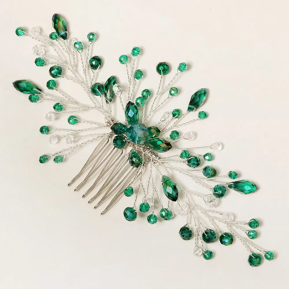 Delicate Crystal Tiara Leaves Headpiece Hair Jewelry Green Crystal Leaf Hair Pin Hair Combs Bridal Clips
Delicate Crystal Tiara Leaves Headpiece Hair Jewelry Green Crystal Leaf Hair Pin Hair Combs Bridal Clips