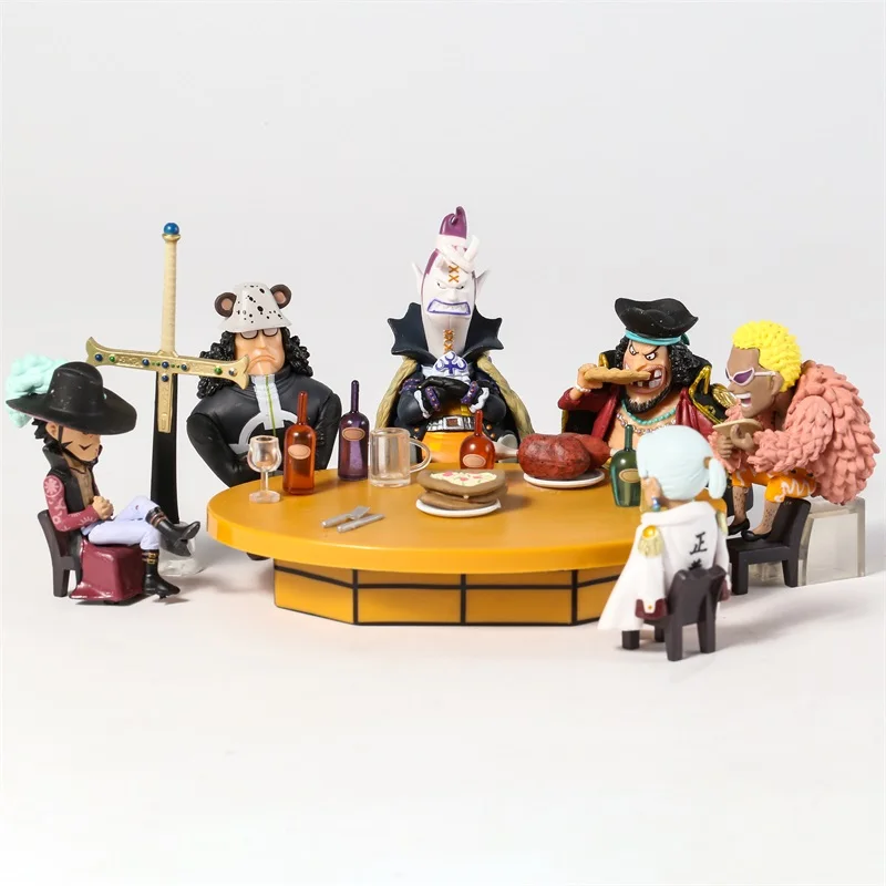 One Piece Seven Warlords of the Sea Edward Teach Douflamingo Dracule Mihawk + Conference Table Figures Doll Set Excellent Toy
One Piece Seven Warlords of the Sea Edward Teach Douflamingo Dracule Mihawk + Conference Table Figures Doll Set Excellent Toy