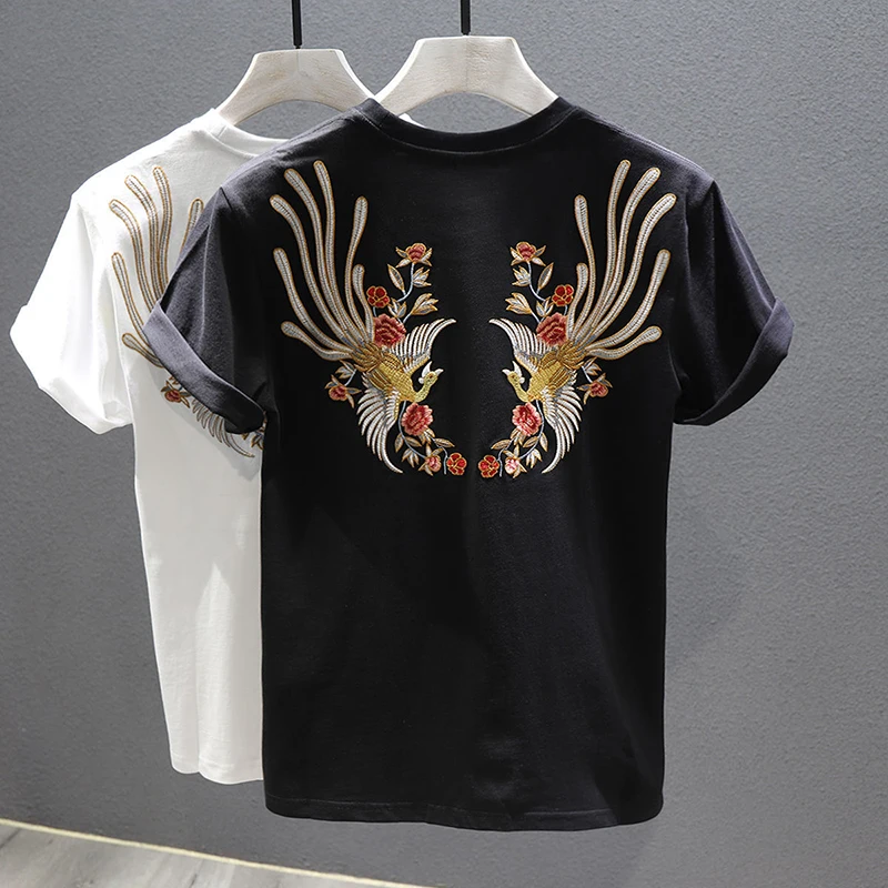 Summer Phoenix Print Embroidery Short Sleeve O Neck Men T Shirts Chinese Style Harajuku Fashion All-match 2xl Oversized Clothing
Summer Phoenix Print Embroidery Short Sleeve O Neck Men T Shirts Chinese Style Harajuku Fashion All-match 2xl Oversized Clothing
