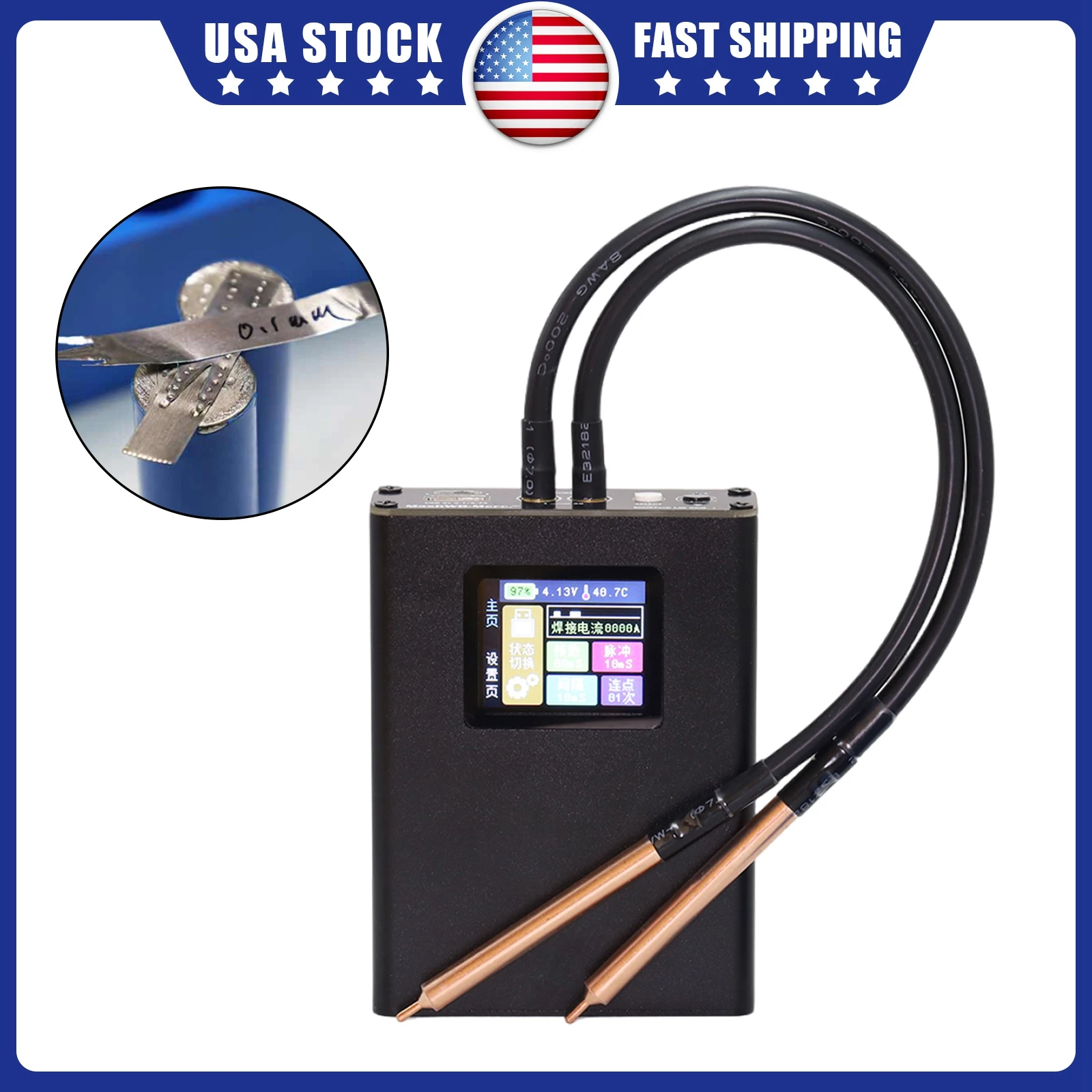 3 Gears 5000mAh Handheld Spot Welder 18650 Lithium Battery Welding Tools Weld Tools DIY Tool Kit 6-800A 800-2000 times
3 Gears 5000mAh Handheld Spot Welder 18650 Lithium Battery Welding Tools Weld Tools DIY Tool Kit 6-800A 800-2000 times