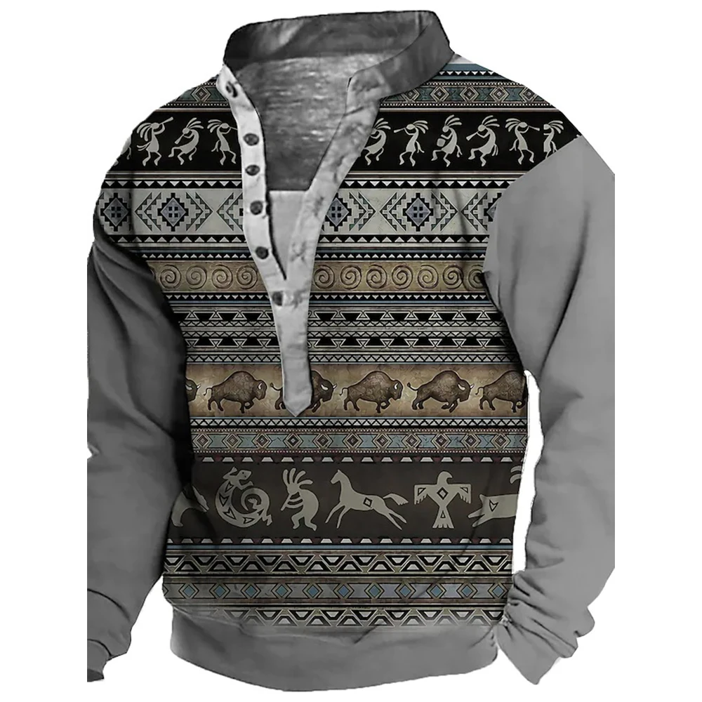 Outerwear Tops Men's Vintage Pattern Pullover Pullover Coat Stand Collar Sweatshirt 3D Print Ethnic Geometric
Outerwear Tops Men's Vintage Pattern Pullover Pullover Coat Stand Collar Sweatshirt 3D Print Ethnic Geometric