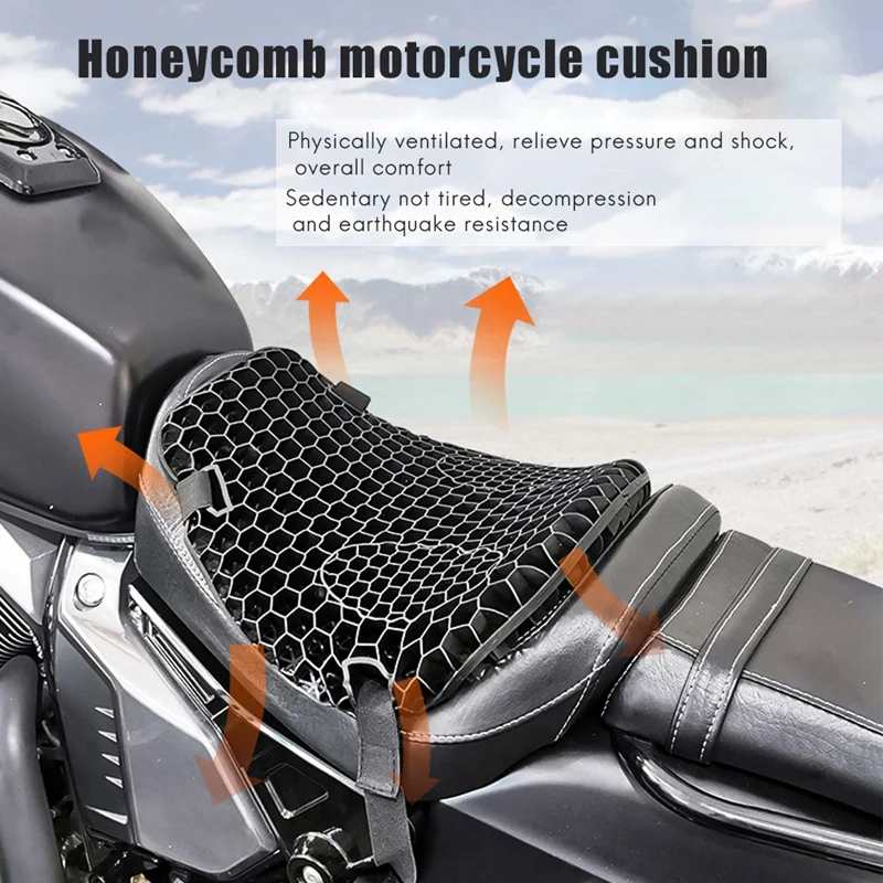 Motorcycle Honeycomb Style Universal Cushion Seat Shock Absorption Seat Accessories
Motorcycle Honeycomb Style Universal Cushion Seat Shock Absorption Seat Accessories