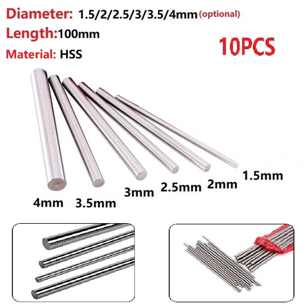 10pcs 100mm Round Bar HSS Lathe Tools HSS Square Steel Bar 200mm For Milling Turning Drilling Iron Copper Aluminum Metal Tools
10pcs 100mm Round Bar HSS Lathe Tools HSS Square Steel Bar 200mm For Milling Turning Drilling Iron Copper Aluminum Metal Tools
