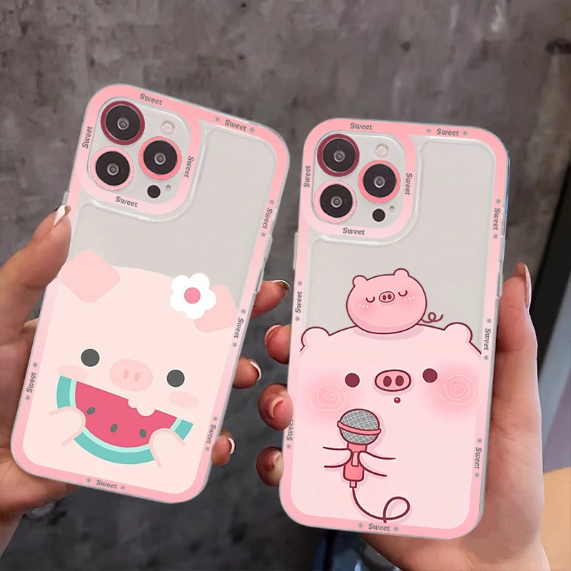 Cute Pink Pig Cartoon Phone Case For iPhone 11 12 13 14 Mini Pro Max XR X XS TPU Clear Case For 8 7 6 Plus SE 2020
Cute Pink Pig Cartoon Phone Case For iPhone 11 12 13 14 Mini Pro Max XR X XS TPU Clear Case For 8 7 6 Plus SE 2020
