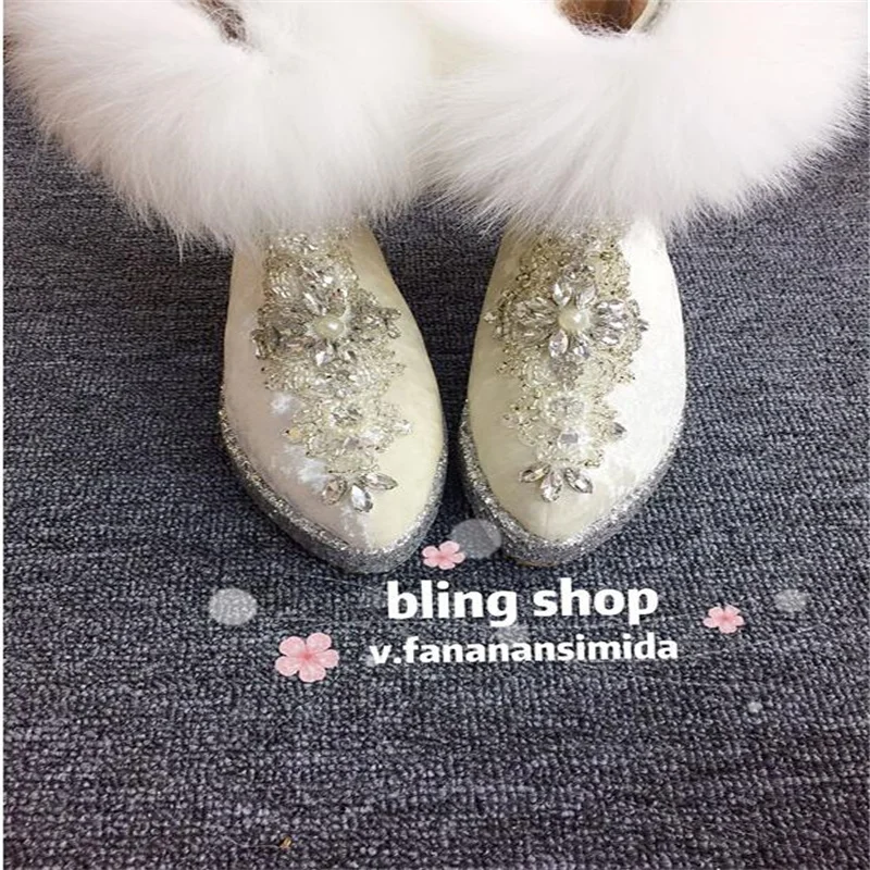 Customized heightening fashion women's shoes heavy industry real fox leather pointed lace rhinestone women's boots snow boots 35
Customized heightening fashion women's shoes heavy industry real fox leather pointed lace rhinestone women's boots snow boots 35