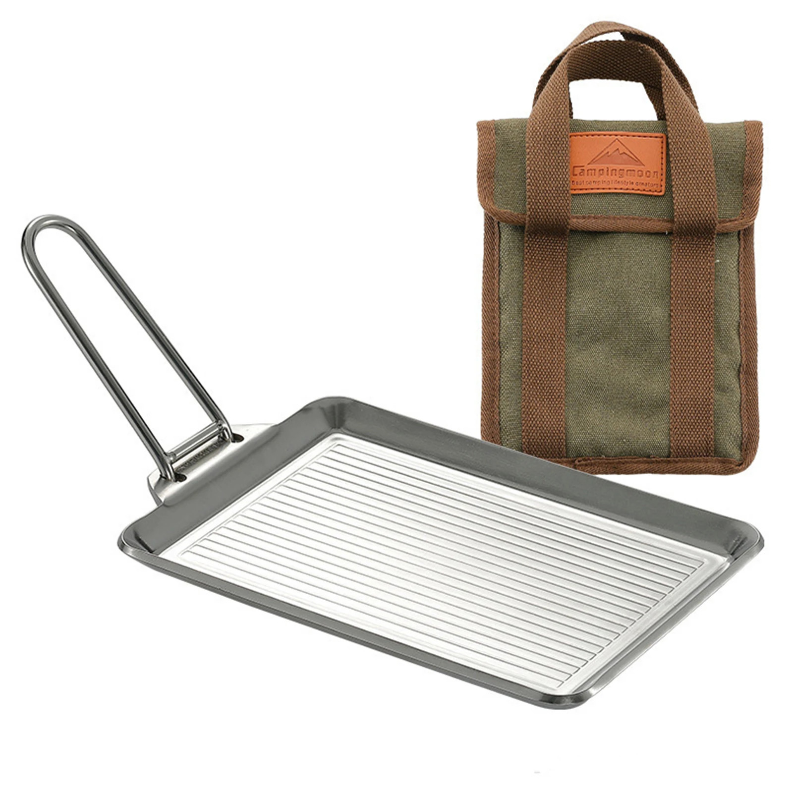 Grill Plate Frying Pan Cooking Pot Grilling With Removable Handle Stainless Steel Backpacking Storage Bag For Camping
Grill Plate Frying Pan Cooking Pot Grilling With Removable Handle Stainless Steel Backpacking Storage Bag For Camping