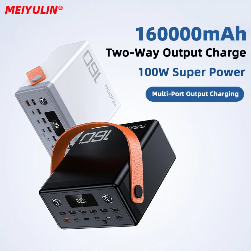 160000mAh Large Capacity Power Bank Station PD100W USB C Portable Fast Charging External Battery for iPhone 14 13 Samsung Laptop
160000mAh Large Capacity Power Bank Station PD100W USB C Portable Fast Charging External Battery for iPhone 14 13 Samsung Laptop
