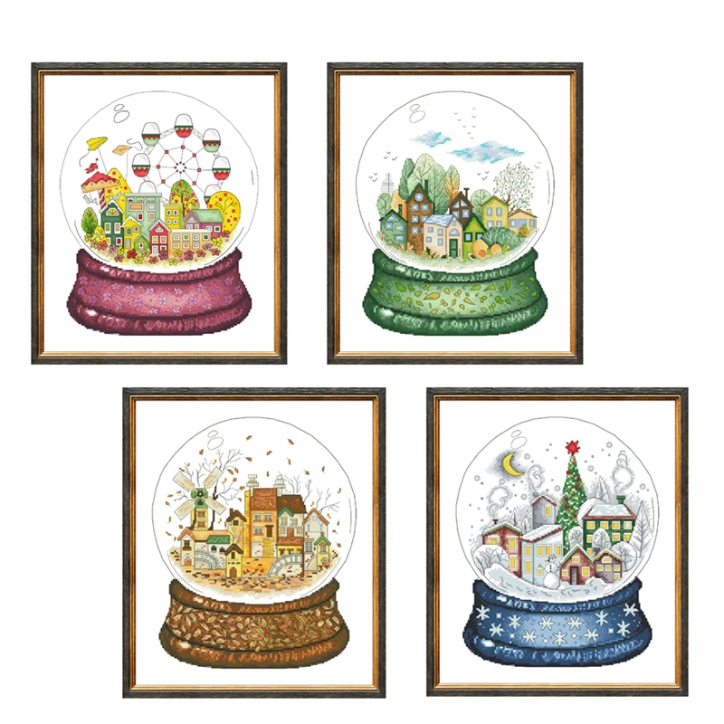 Landscape in a crystal ball cross stitch kit 4 seasons 18ct 14ct 11ct unprint canvas fabric cloth cotton embroidery DIY
Landscape in a crystal ball cross stitch kit 4 seasons 18ct 14ct 11ct unprint canvas fabric cloth cotton embroidery DIY