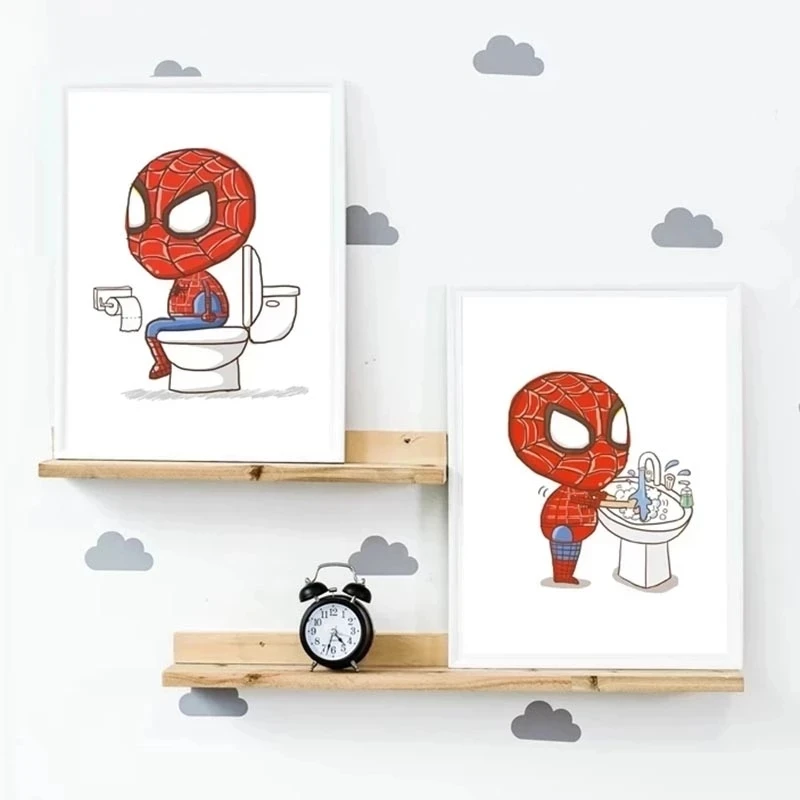 Marvel Movie Wall Art Avengers Bathroom Funny Canvas Painting Superhero Hulk Cute Posters Printed Spider Man Pictures Home Decor
Marvel Movie Wall Art Avengers Bathroom Funny Canvas Painting Superhero Hulk Cute Posters Printed Spider Man Pictures Home Decor