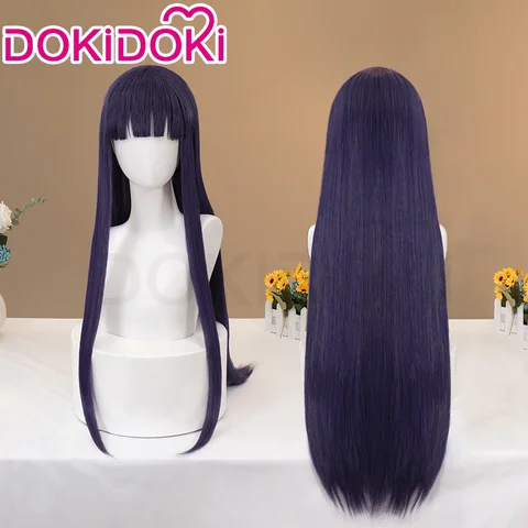 Ririchiyo Shirakiin парик аниме Inu x Boku SS косплей DokiDoki женщины 80 см длинные фиолетовые волосы Ririchiyo Shirakiin косплей бесплатно шапочка