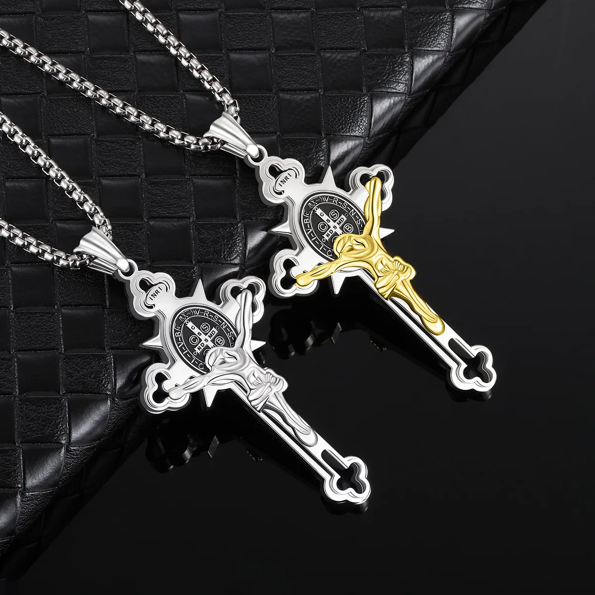 PSJ Religious Silver Gold Crucifix Cross Design Gold Black Plated Stainless Steel Pendants Necklace for Men Easter's Day Gift
PSJ Religious Silver Gold Crucifix Cross Design Gold Black Plated Stainless Steel Pendants Necklace for Men Easter's Day Gift