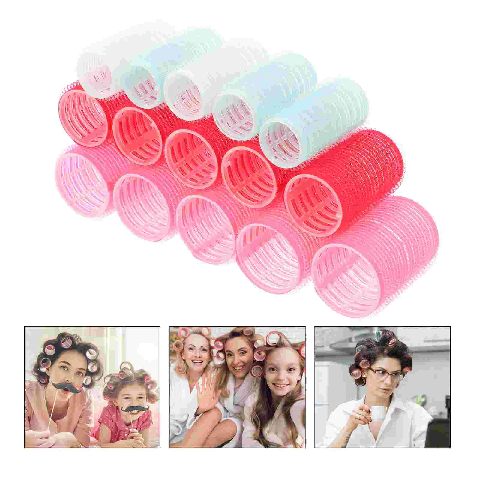 

Hair Rollers Self Curlers Grip Roller Curler Bangs Styling Bang Adhesive Curling Holding Hairdressing Tools Volume Set Diy