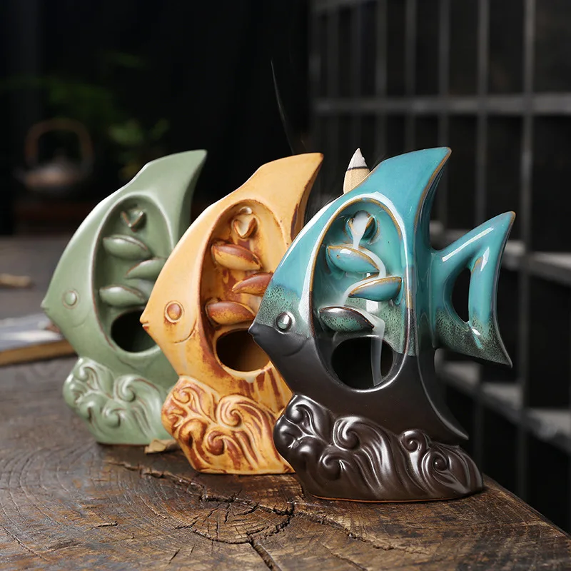 Ceramic Backflow Incense Burner Home Interior Creative Sandalwood Agarwood Tea Zen Flow Smoke Aromatherapy Stove Ornaments
Ceramic Backflow Incense Burner Home Interior Creative Sandalwood Agarwood Tea Zen Flow Smoke Aromatherapy Stove Ornaments
