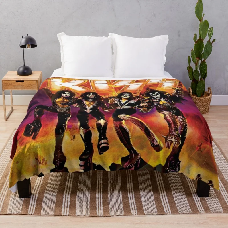 kiss the band t shirt Throw Blanket multi-purpose 
kiss the band t shirt Throw Blanket multi-purpose