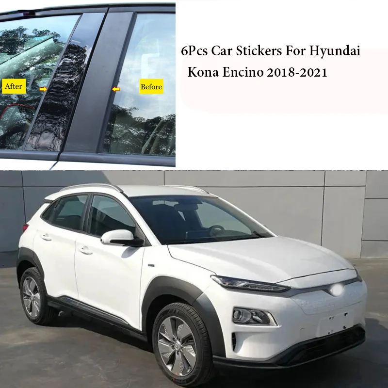 6Pcs Car Stickers Door Window Middle Column Trim For Hyundai Kona Encino 2018-2021 PC Black Strip Decoration Protection
6Pcs Car Stickers Door Window Middle Column Trim For Hyundai Kona Encino 2018-2021 PC Black Strip Decoration Protection