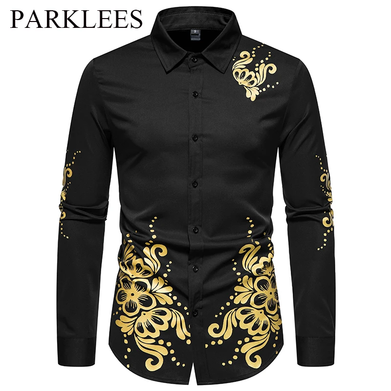 Parklees Mens Gold Floral Print Shirts 2022 Brand New Long Sleeve Button Down Shirt Fashion Casual Party Banquet Social Shirts
Parklees Mens Gold Floral Print Shirts 2022 Brand New Long Sleeve Button Down Shirt Fashion Casual Party Banquet Social Shirts