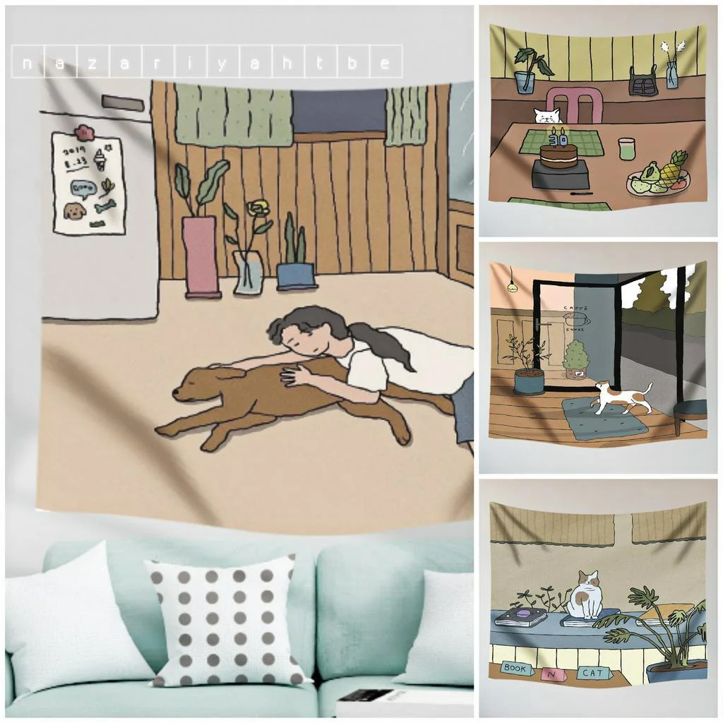 Cute Cat Girl Tapestry Bohemian Style Decorative Room Tapestry Living Room Wall Canvas Tapestry
Cute Cat Girl Tapestry Bohemian Style Decorative Room Tapestry Living Room Wall Canvas Tapestry