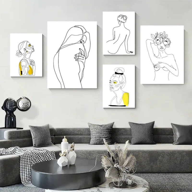Minimalist Abstract Posters Wall Art Canvas Painting Line Body Face Art Prints Nordic Wall Pictures for Living Room Decoration
Minimalist Abstract Posters Wall Art Canvas Painting Line Body Face Art Prints Nordic Wall Pictures for Living Room Decoration