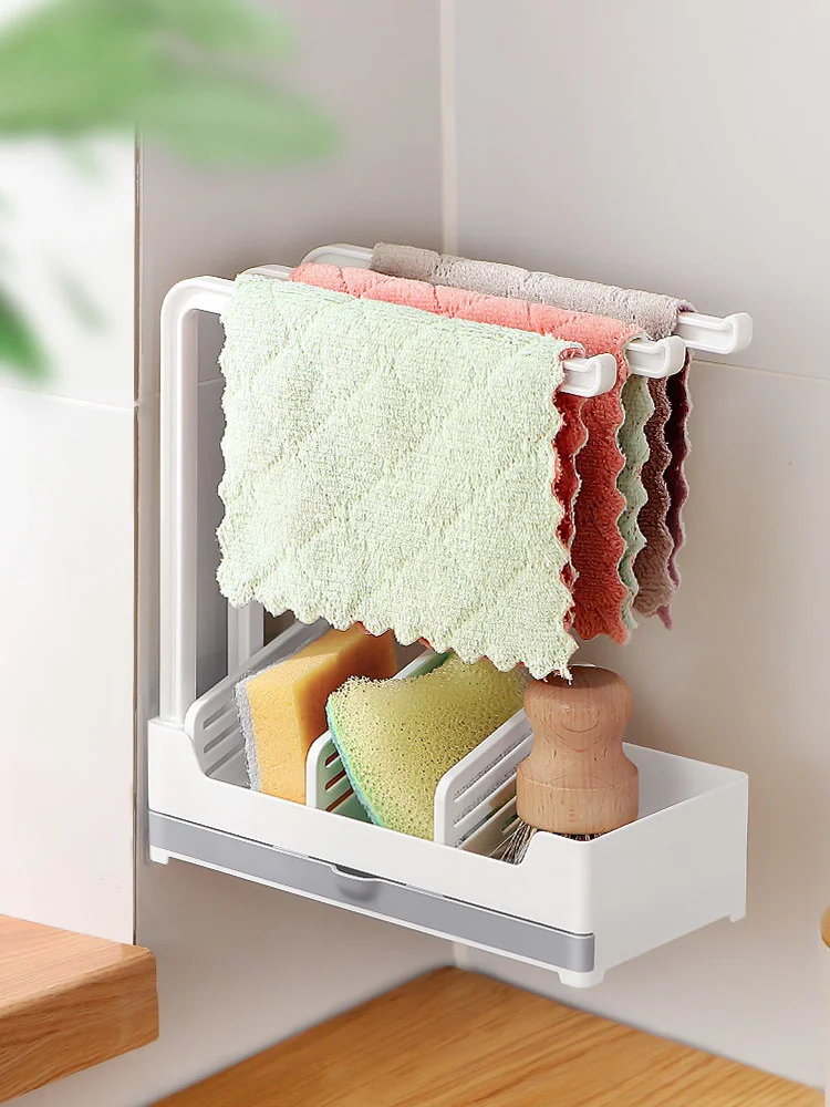non-perforated Kitchen rag rack, countertop storage rack, multifunctional wall-mounted sponge drain rack, scouring pad rack
non-perforated Kitchen rag rack, countertop storage rack, multifunctional wall-mounted sponge drain rack, scouring pad rack