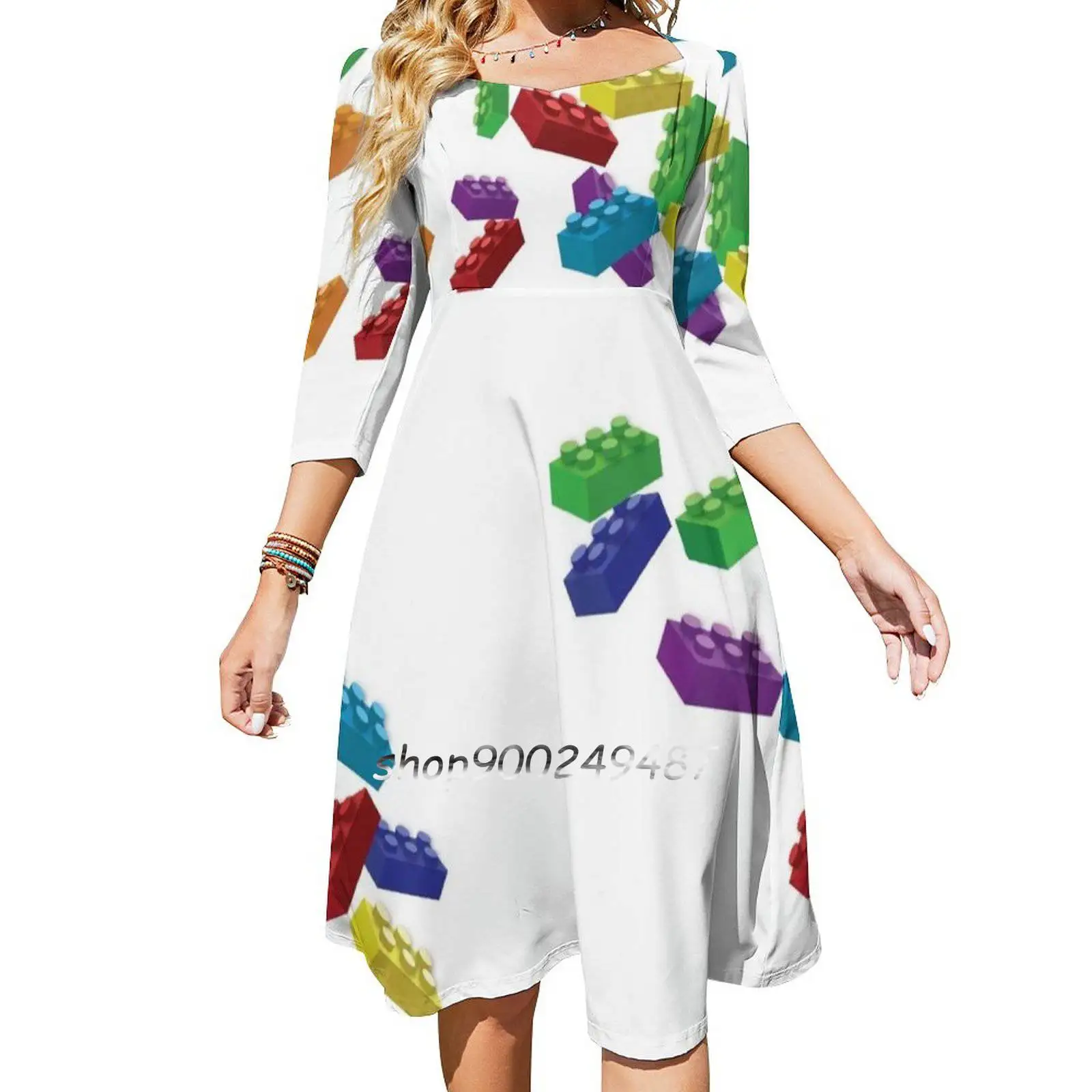 Falling Legos 2 Flare Dress Square Neck Dress Elegant Female Fashion Printed Dress Blocks Kids Children Fun
Falling Legos 2 Flare Dress Square Neck Dress Elegant Female Fashion Printed Dress Blocks Kids Children Fun