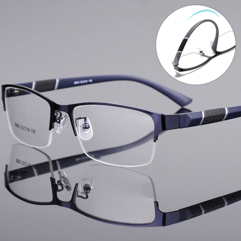 

Anti-radiation Reading Glasses Men Half Frame Presbyopia Eyewear TR90 HD Lens Business Eyeglasses Diopters +1.0 To +4.0 Gafas