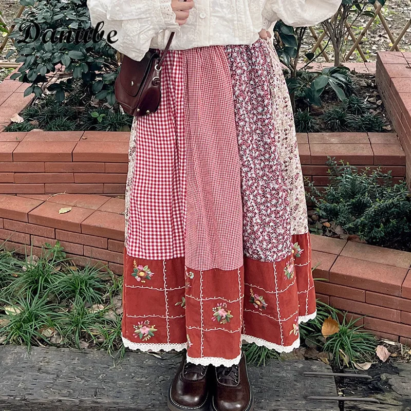 Женская хлопковая льняная юбка в стиле мори в стиле пэчворк винтажная Цветочная эластичная талия трапециевидная длинная юбка Повседневная Свободная юбка женские юбки
Женская хлопковая льняная юбка в стиле мори в стиле пэчворк винтажная Цветочная эластичная талия трапециевидная длинная юбка Повседневная Свободная юбка женские юбки