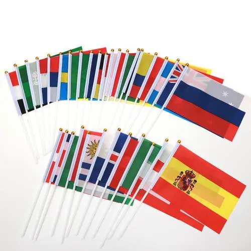 50pcs Hand Flags of the country world With Poles Word Cup 32 Countries Small bandeir Team banderas for Football Club soccer Fans
50pcs Hand Flags of the country world With Poles Word Cup 32 Countries Small bandeir Team banderas for Football Club soccer Fans