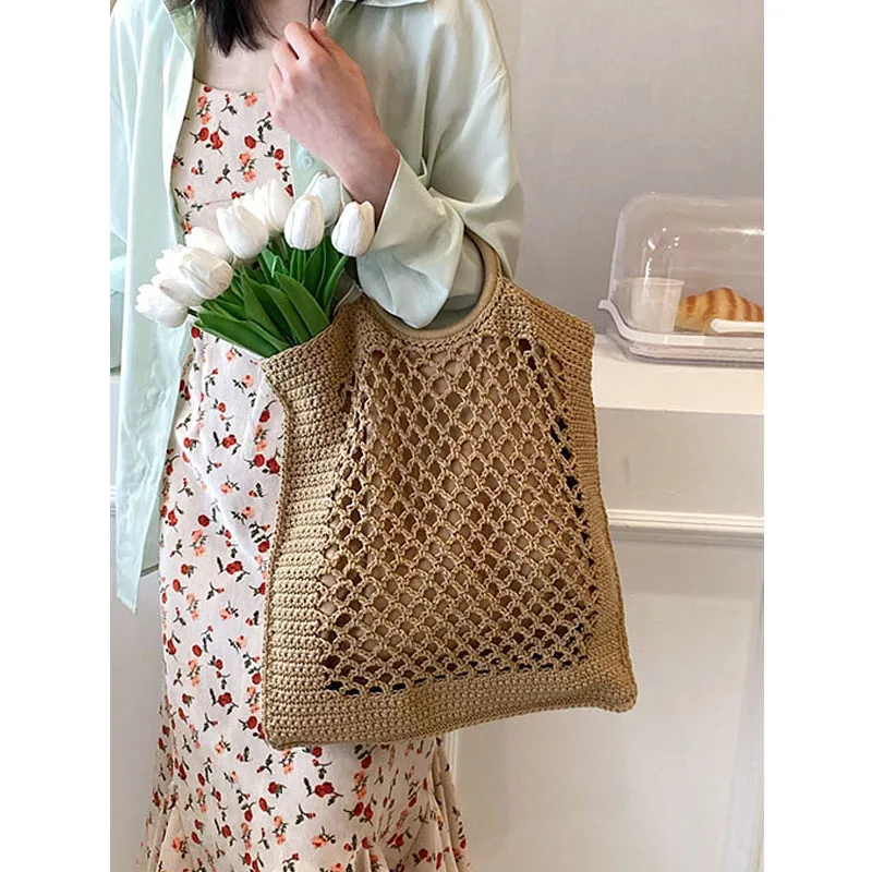 New Woven Literature And Art Sen Series Bag For Women Large Capacity Pastoral Style Fake Hollow Art Retro Grass Woven Beach Bag
New Woven Literature And Art Sen Series Bag For Women Large Capacity Pastoral Style Fake Hollow Art Retro Grass Woven Beach Bag