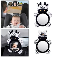 Cute Baby Car Mirror Adjustable Back Seat Mirror Safety View Back Seat Mirror Baby Facing Rear Ward Infant Care Square Safety