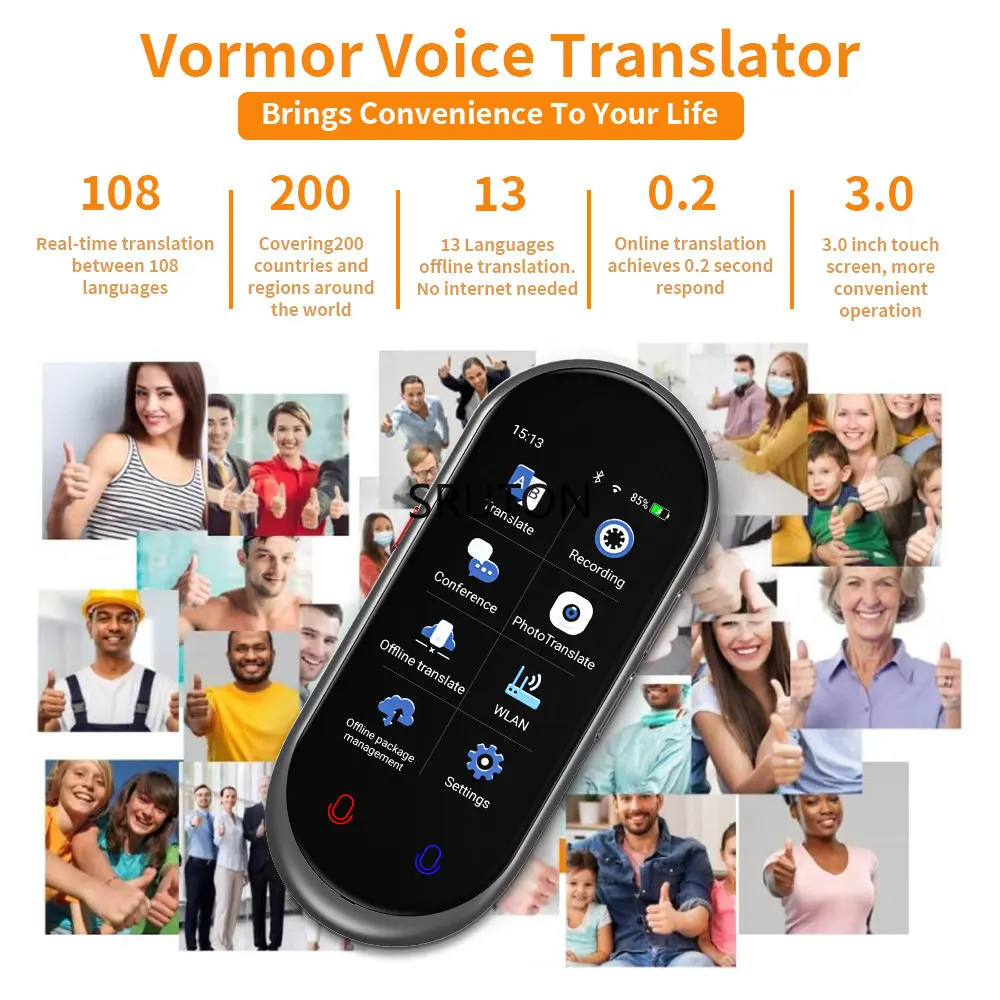 Z8 Language Translator Device 138 National Languages Intelligent Translator Real-time Voice, Recording, Text Translation Device 
Z8 Language Translator Device 138 National Languages Intelligent Translator Real-time Voice, Recording, Text Translation Device