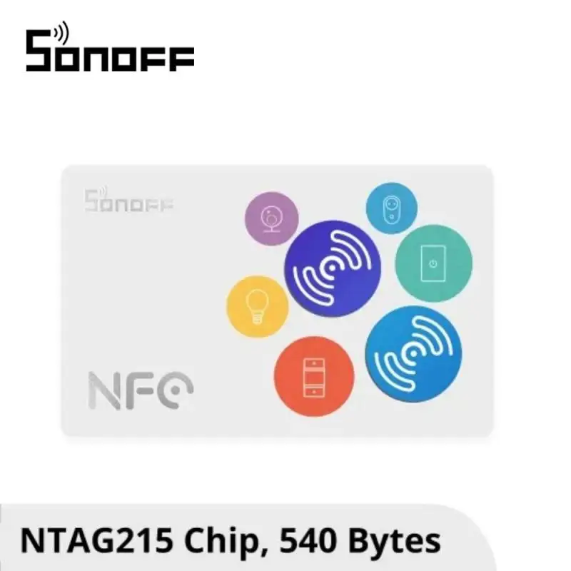 SONOFF NFC Tag 215 chip 540 bytes Smart Tags Automation Shortcuts Tap to Trigger Smart Scene Compatible with NFC-enabled phones
SONOFF NFC Tag 215 chip 540 bytes Smart Tags Automation Shortcuts Tap to Trigger Smart Scene Compatible with NFC-enabled phones