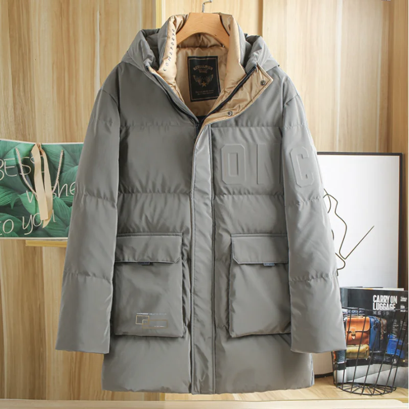 Winter Mid-length Duck Down Jacket Men's Thickened Warm Hooded Coat Outdoor Walking Tooling Cargo Parka Students Storm Suit
Winter Mid-length Duck Down Jacket Men's Thickened Warm Hooded Coat Outdoor Walking Tooling Cargo Parka Students Storm Suit