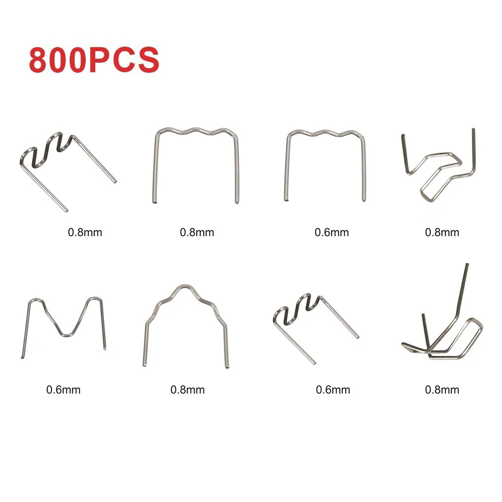800PCS Plastic Repair Welding Nail 15-16.5mm Width Standard Pre Cut Hot Staples For Car Bumper 0.6mm/0.8mm Welding Staples
800PCS Plastic Repair Welding Nail 15-16.5mm Width Standard Pre Cut Hot Staples For Car Bumper 0.6mm/0.8mm Welding Staples