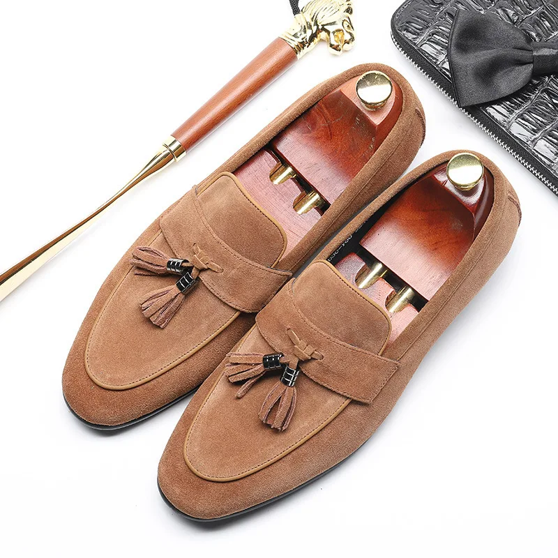 Size 6-10 Mens Tassel Loafers Handmade Genuine Leather Suede Formal Shoe Party Wedding Man Dress Shoes Casual Shoe Male Footwear
Size 6-10 Mens Tassel Loafers Handmade Genuine Leather Suede Formal Shoe Party Wedding Man Dress Shoes Casual Shoe Male Footwear