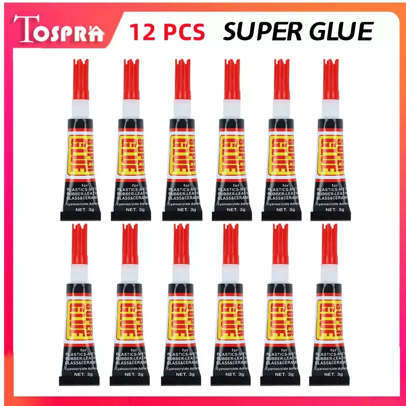 3/6/12pcs Liquid Super Glue Wood Rubber Metal Glass Cyanoacrylate Adhesive Stationery Store 502 Instant Strong Bond Leather
3/6/12pcs Liquid Super Glue Wood Rubber Metal Glass Cyanoacrylate Adhesive Stationery Store 502 Instant Strong Bond Leather